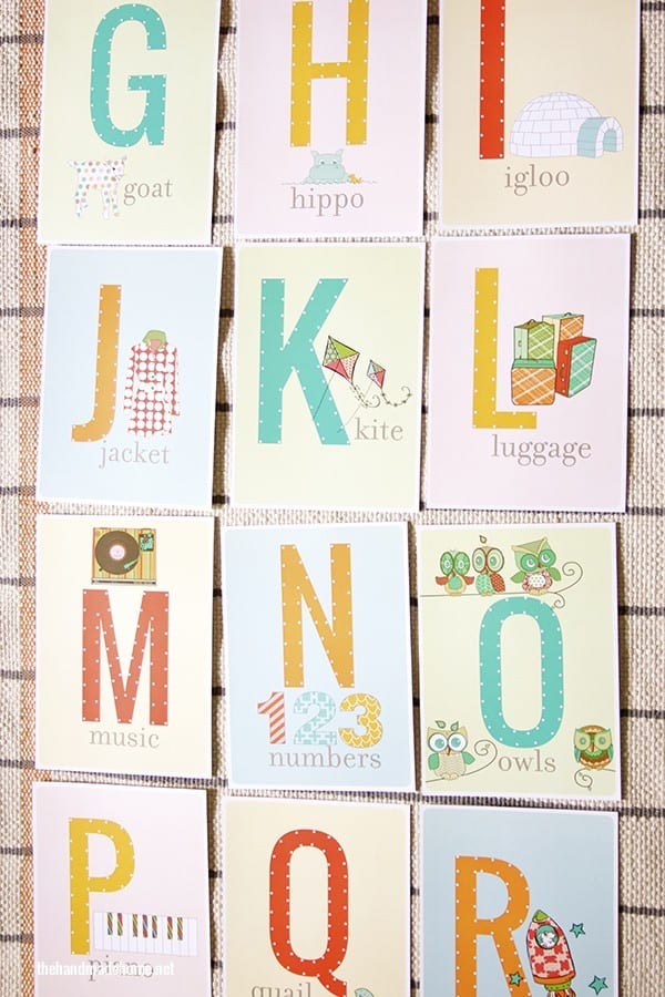 alphabet sewing card printables - the handmade home