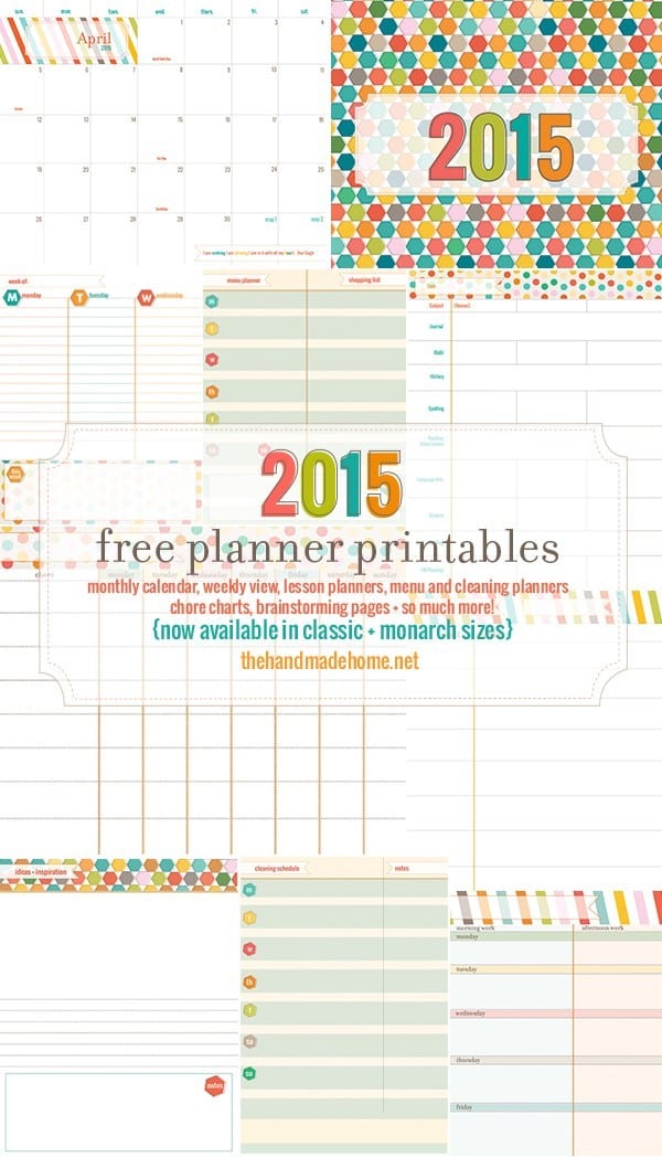 2015 free planner