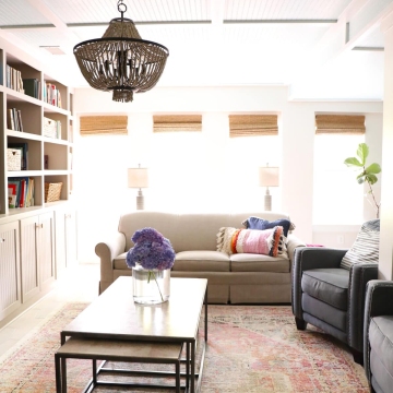 family room, mud room and office