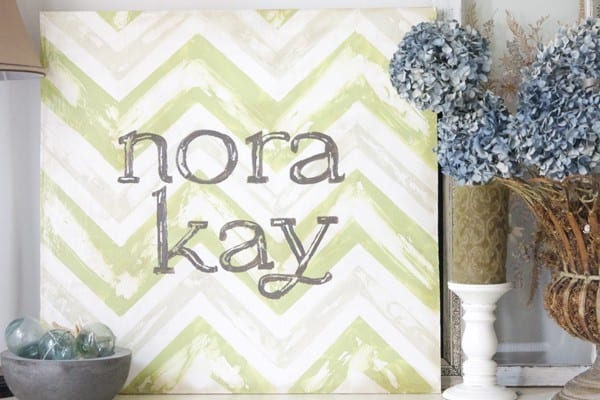 how to make a vintage chevron sign