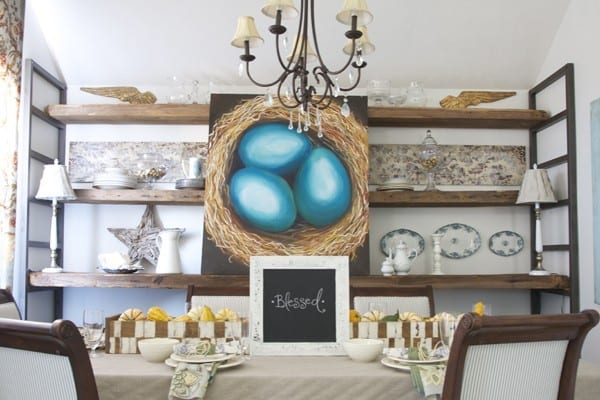 a handmade centerpiece