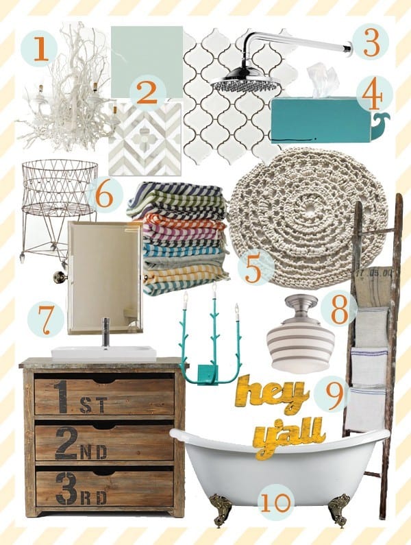 an inspiration board : master bath