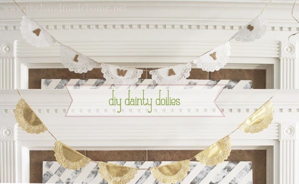 diy doily garland: valentines + just because