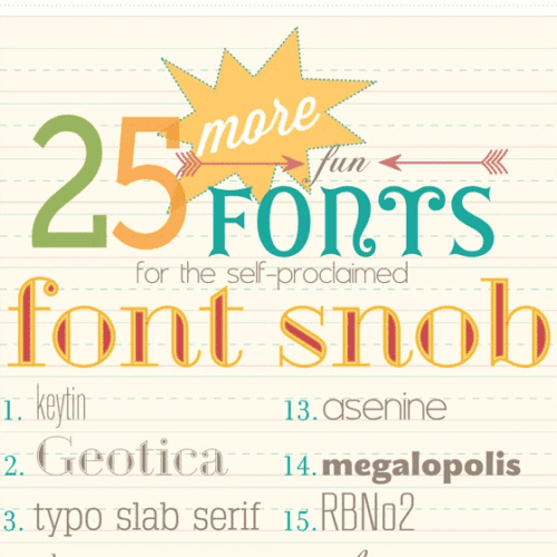 font snob club : 25 more fun fonts {may 2012}