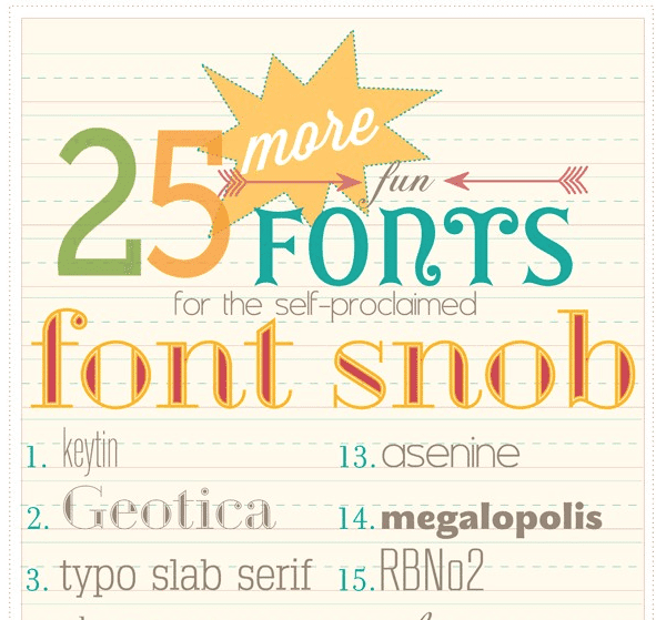 font snob club : 25 more fun fonts {may 2012}