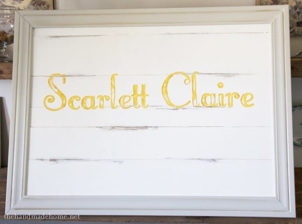 diy nursery sign