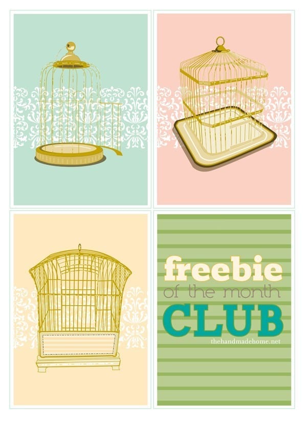 freebie of the month club : bird cages