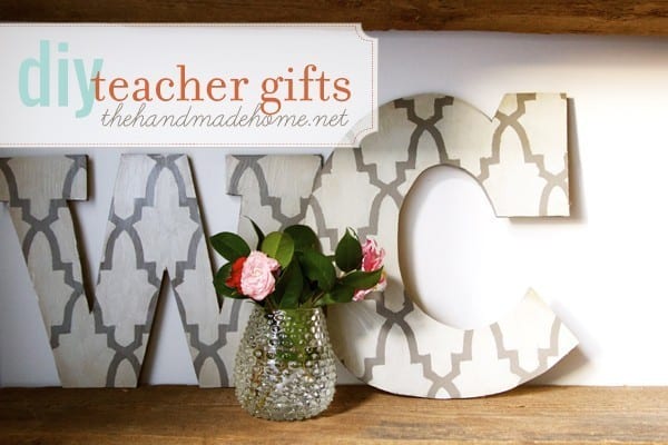 diy wall letters (handmade teacher gift ideas)