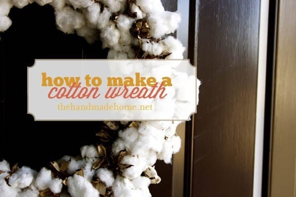natural elements : how to make a cotton wreath