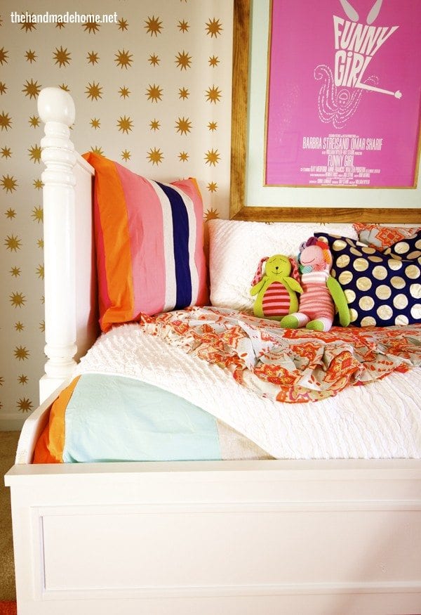 make your own polkadot pillow