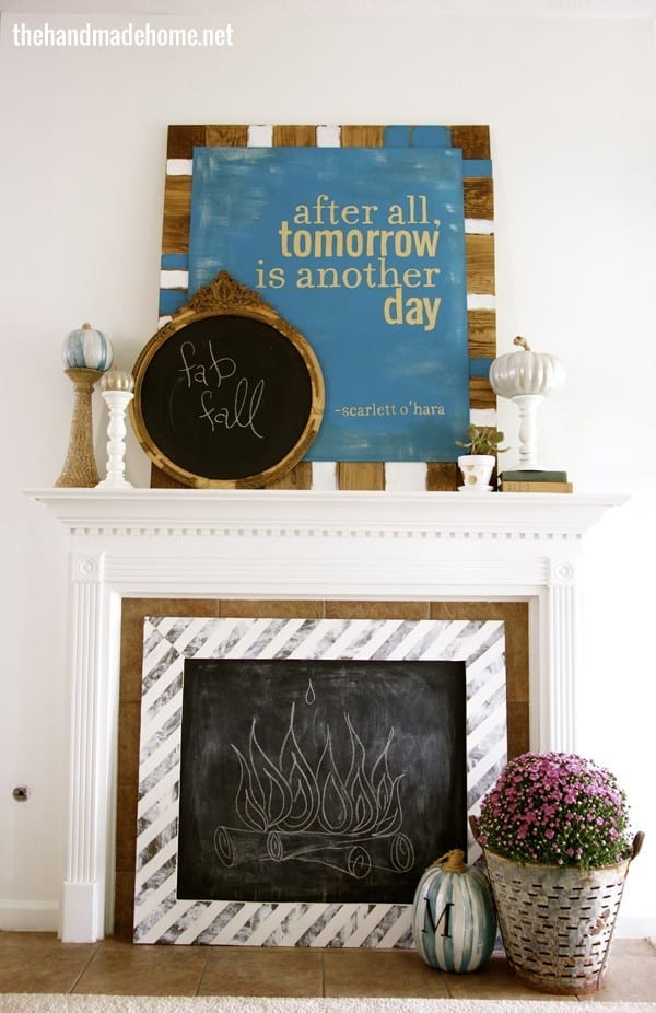fall mantel art