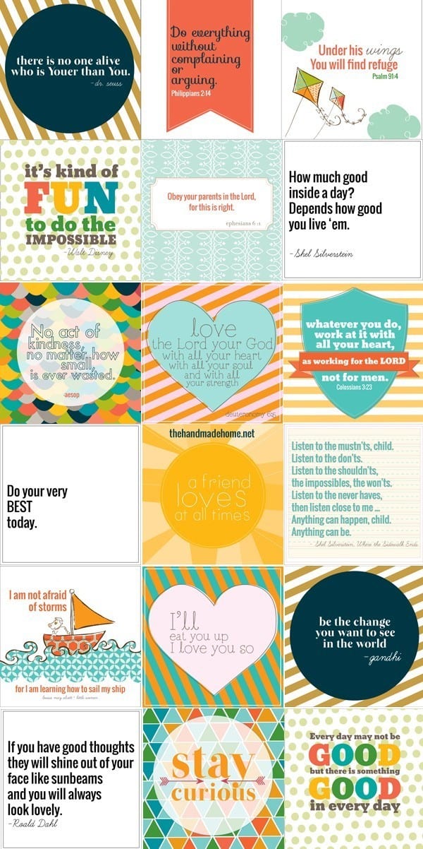 freebie of the month : positive printables