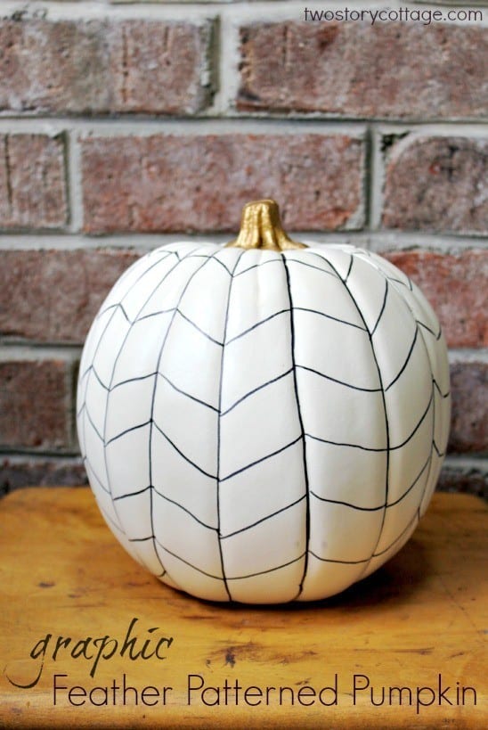 feather patterned pumpkin