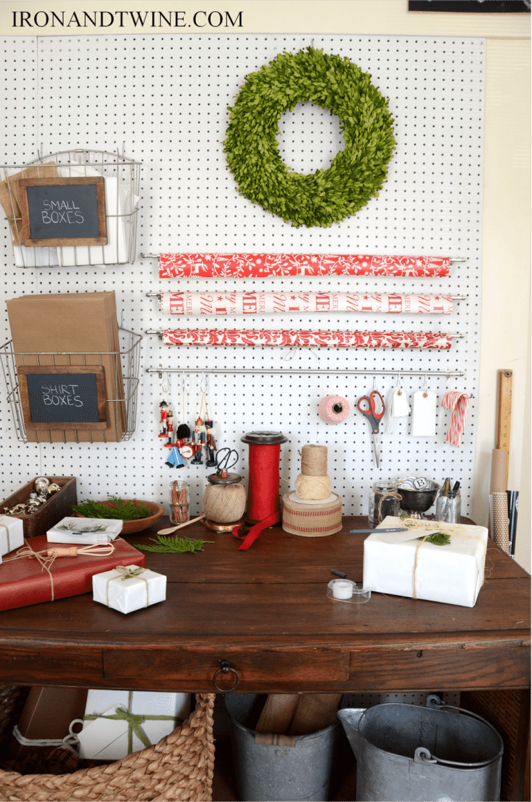 holiday gift wrap station