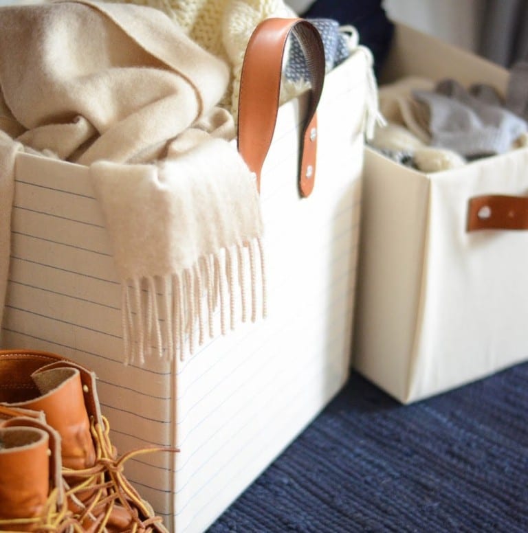 diy belt strap bin