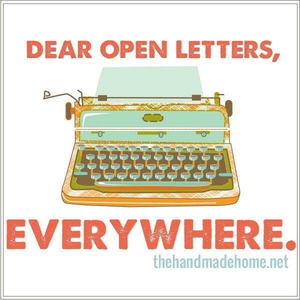 dear open letters, everywhere