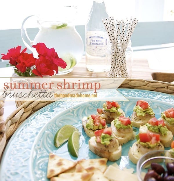 summer shrimp bruschetta