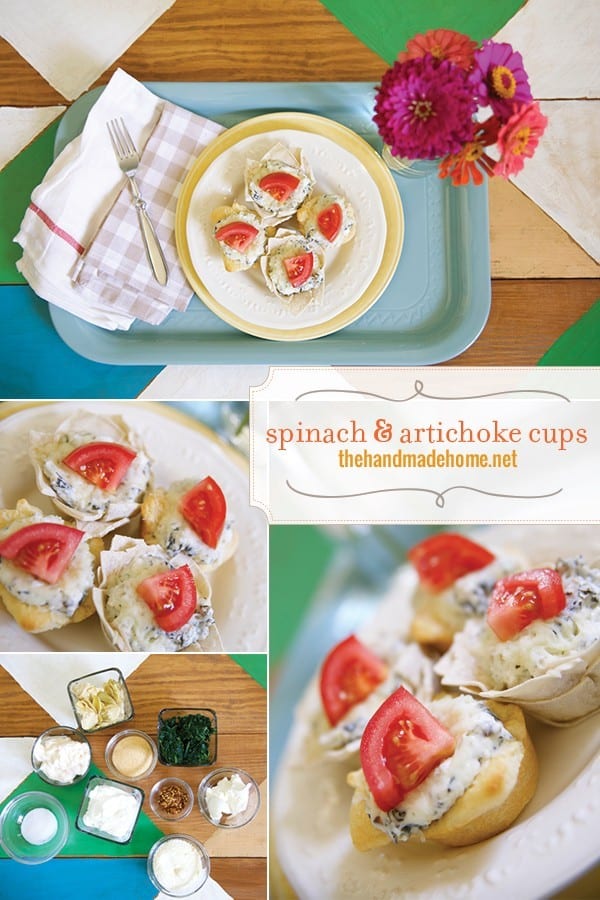 spinach and artichoke cups
