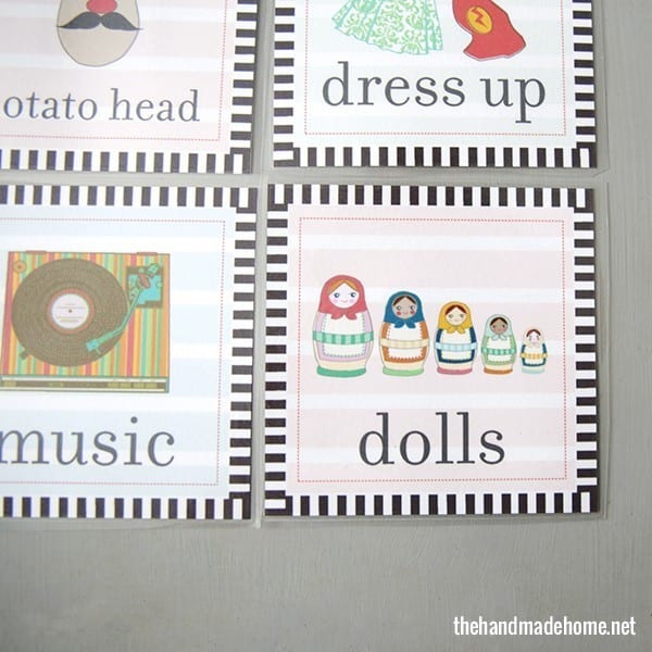 toy organization labels doll