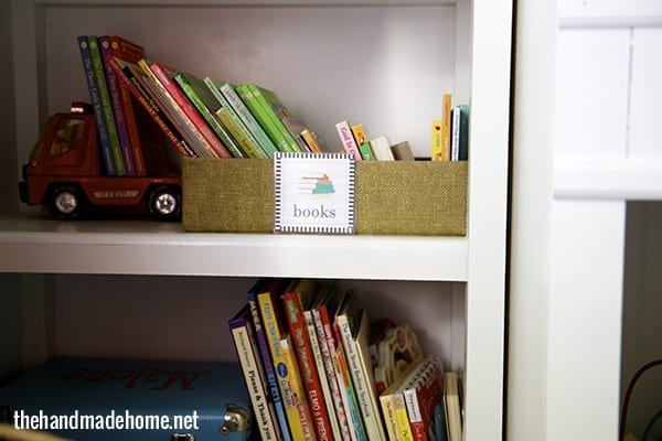 toy organization labels books