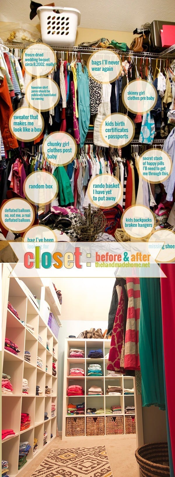organization around the house - closet organization