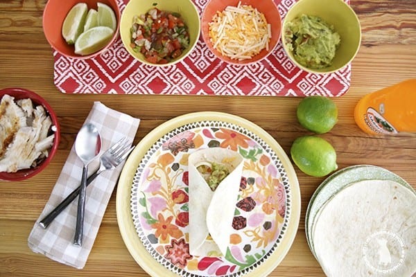 fish tacos and pico de gallo