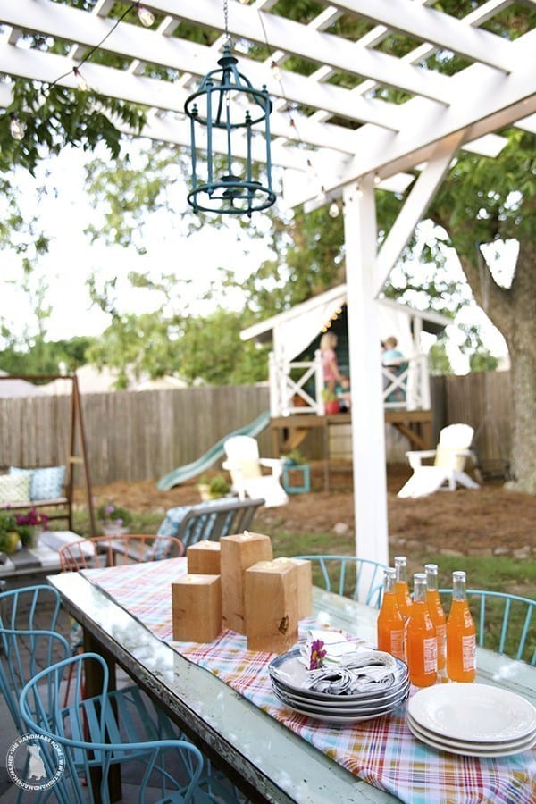 simple outdoor candles