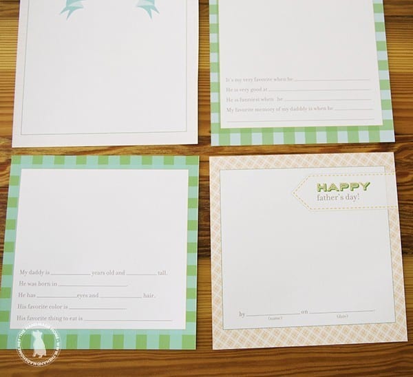 Easy fathers day gifts - printable
