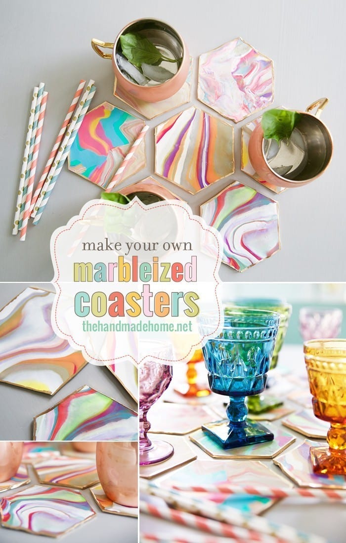 how to make marbleized coasters