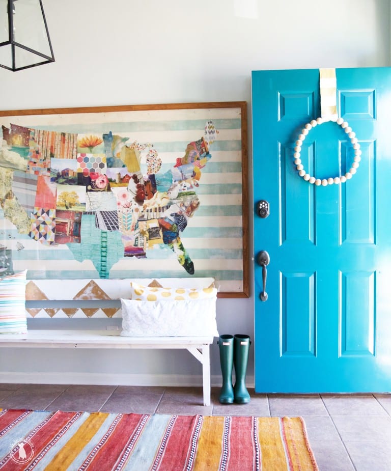 modern spring wreath
