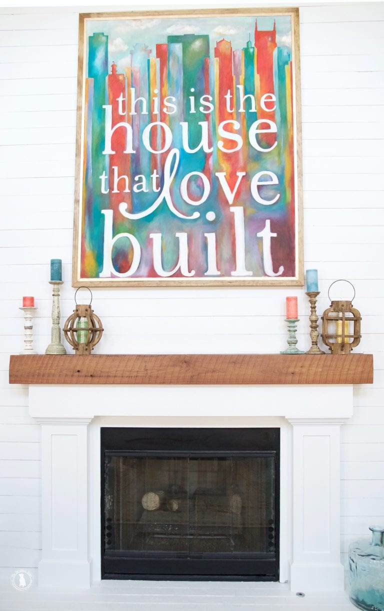 anchoring a space {and how to build a mantel}