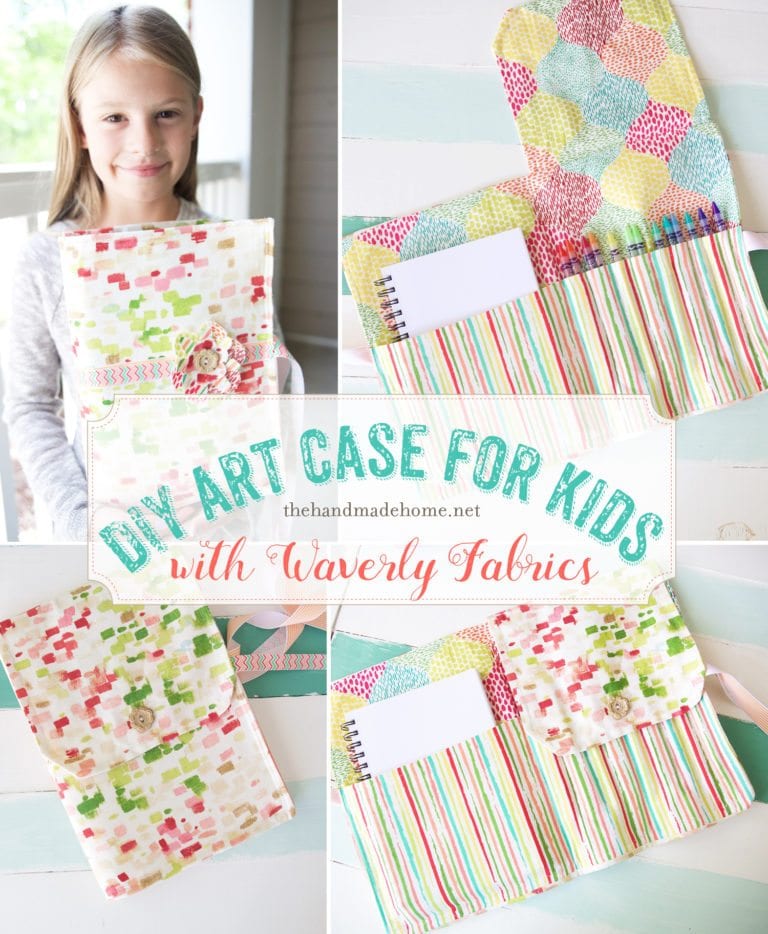 diy art case with waverly fabrics