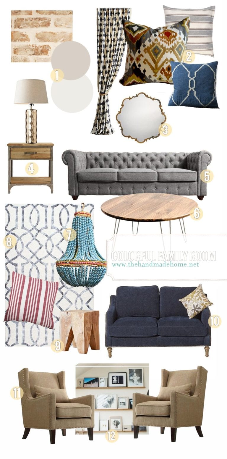 colorful family room