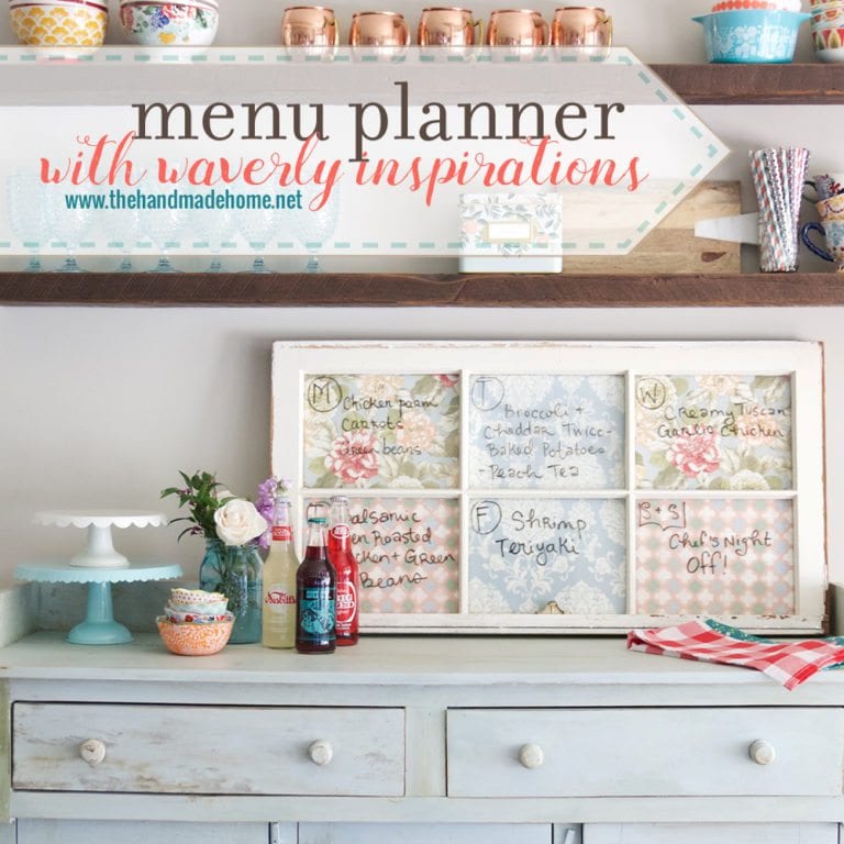 diy menu planner with waverly inspirations