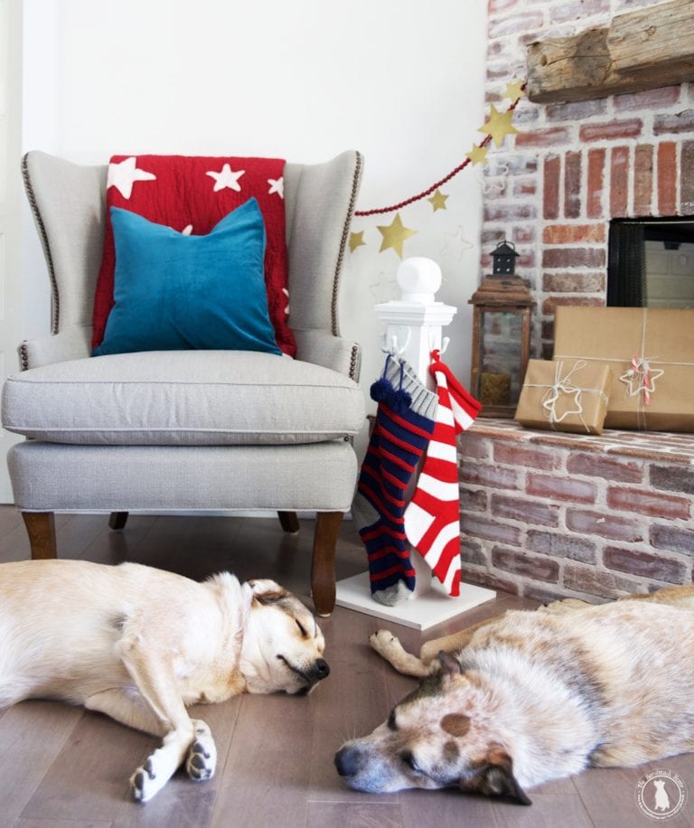 a holiday stocking post with home depot