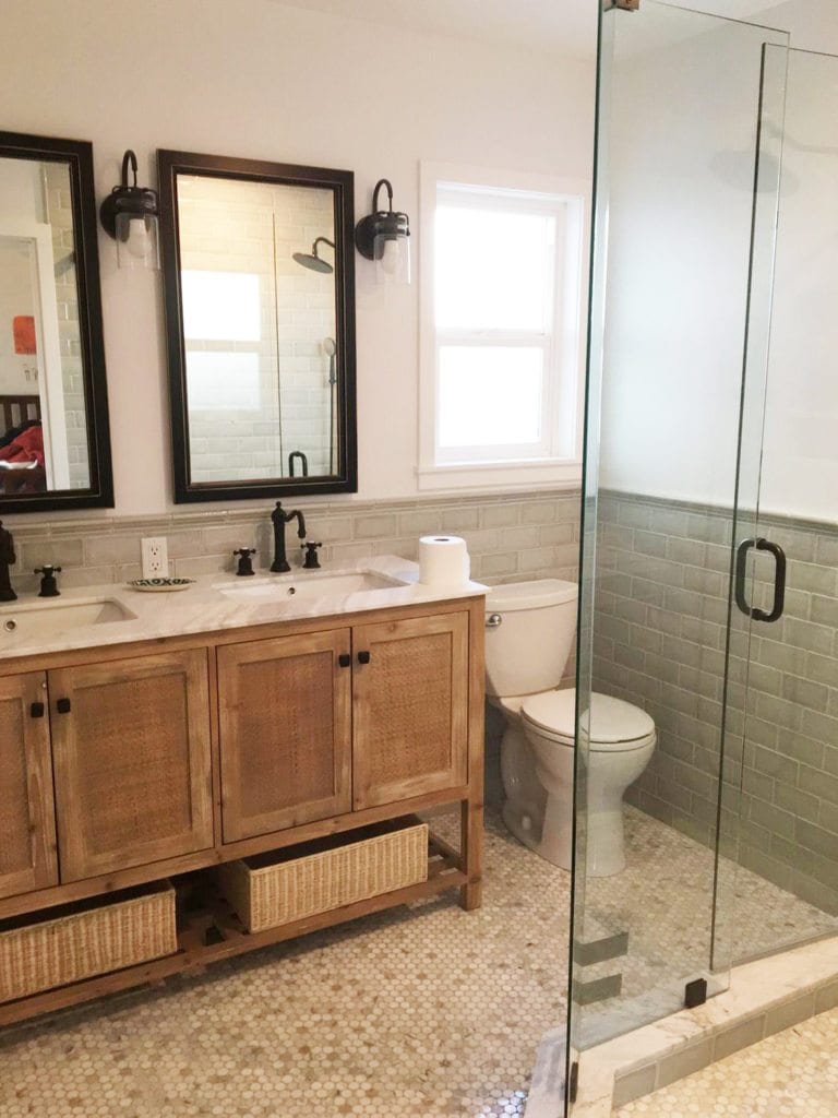 a bathroom refresh – client before and after