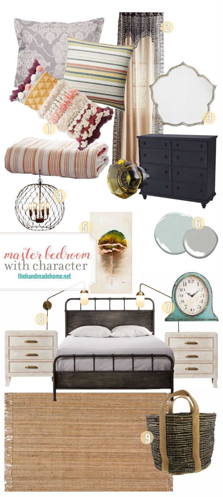 a master bedroom with character