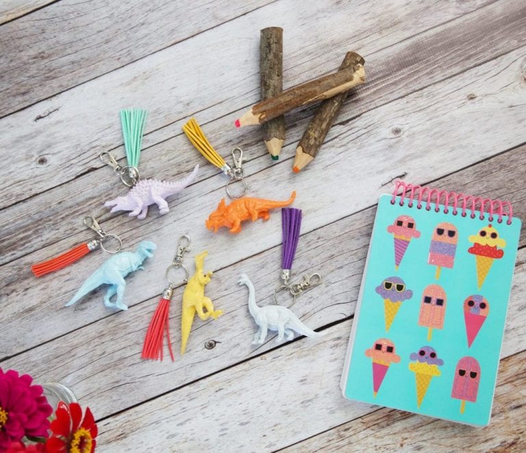 make your own dinosaur keychain