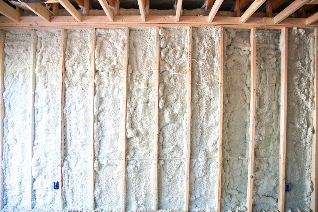 how to use spray insulation - finished out basement