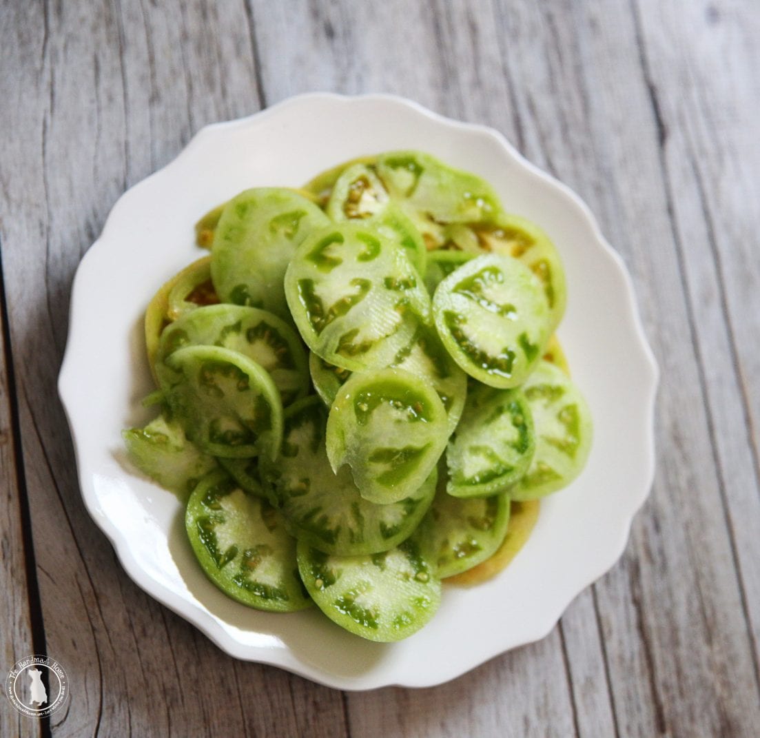 Gluten free sandwich - fried green tomato with comeback sauce - tomato