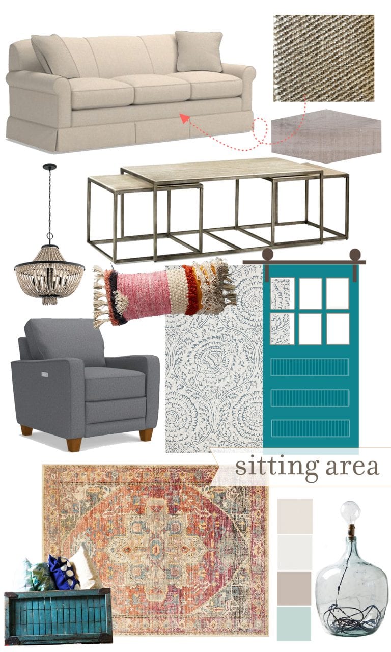 basement progress – sitting area design plans