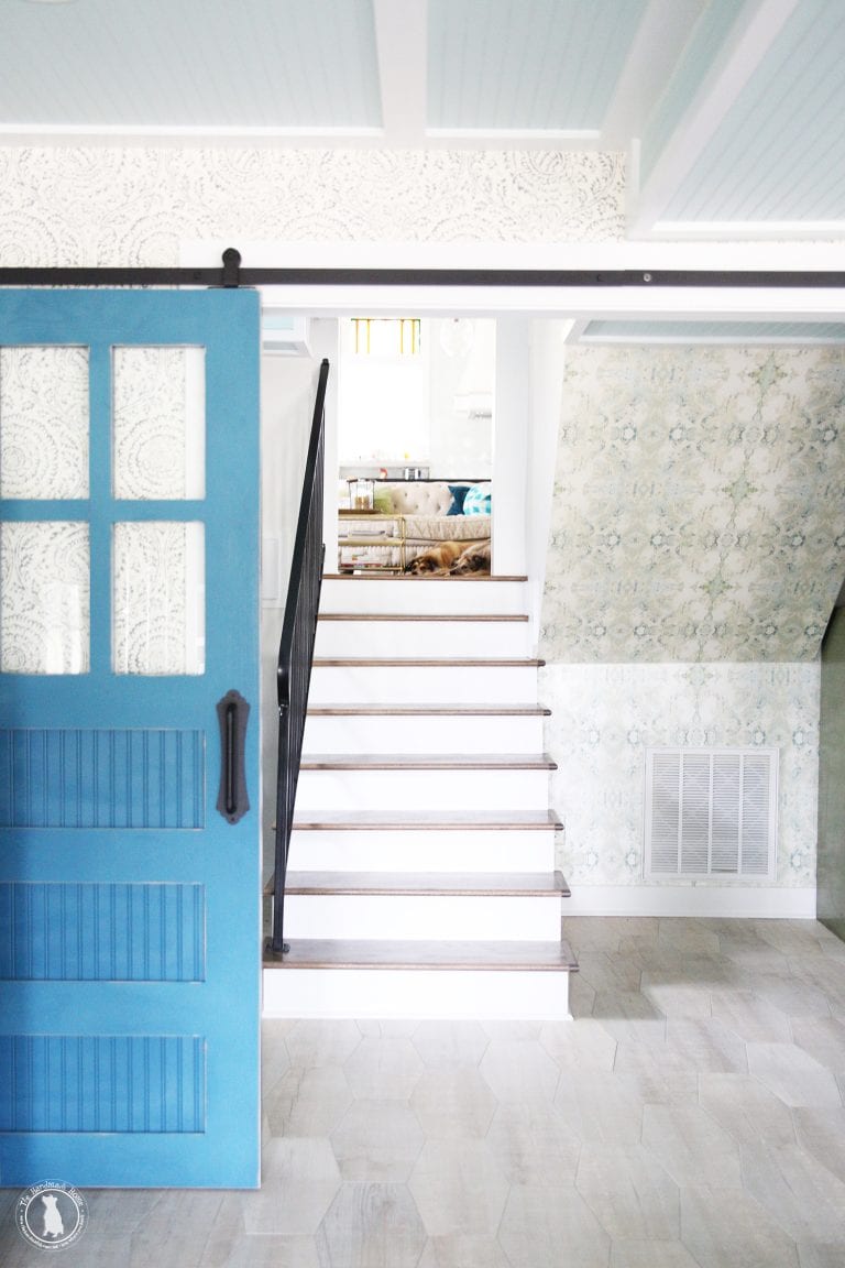 finishing stairs with frog tape