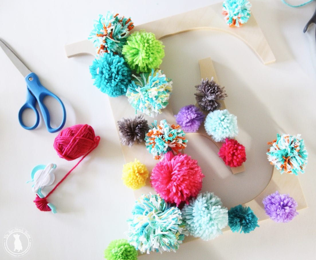 pom pom monogram letter