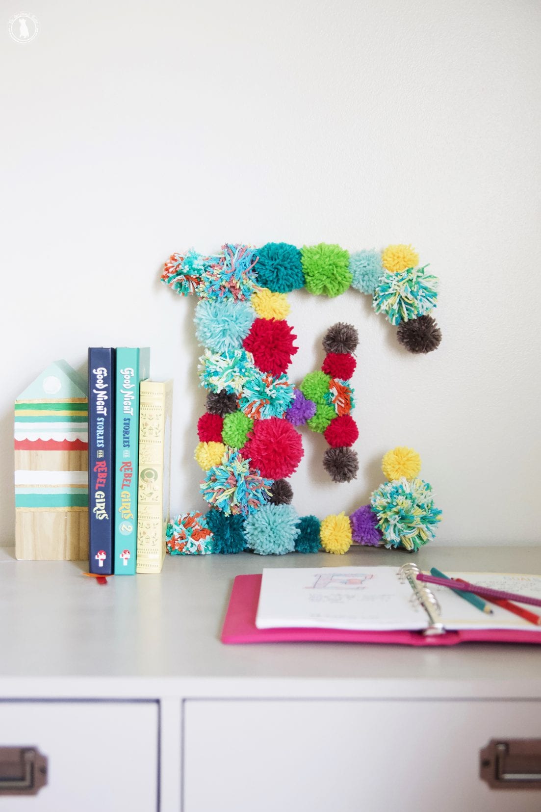 pom pom monogram letter