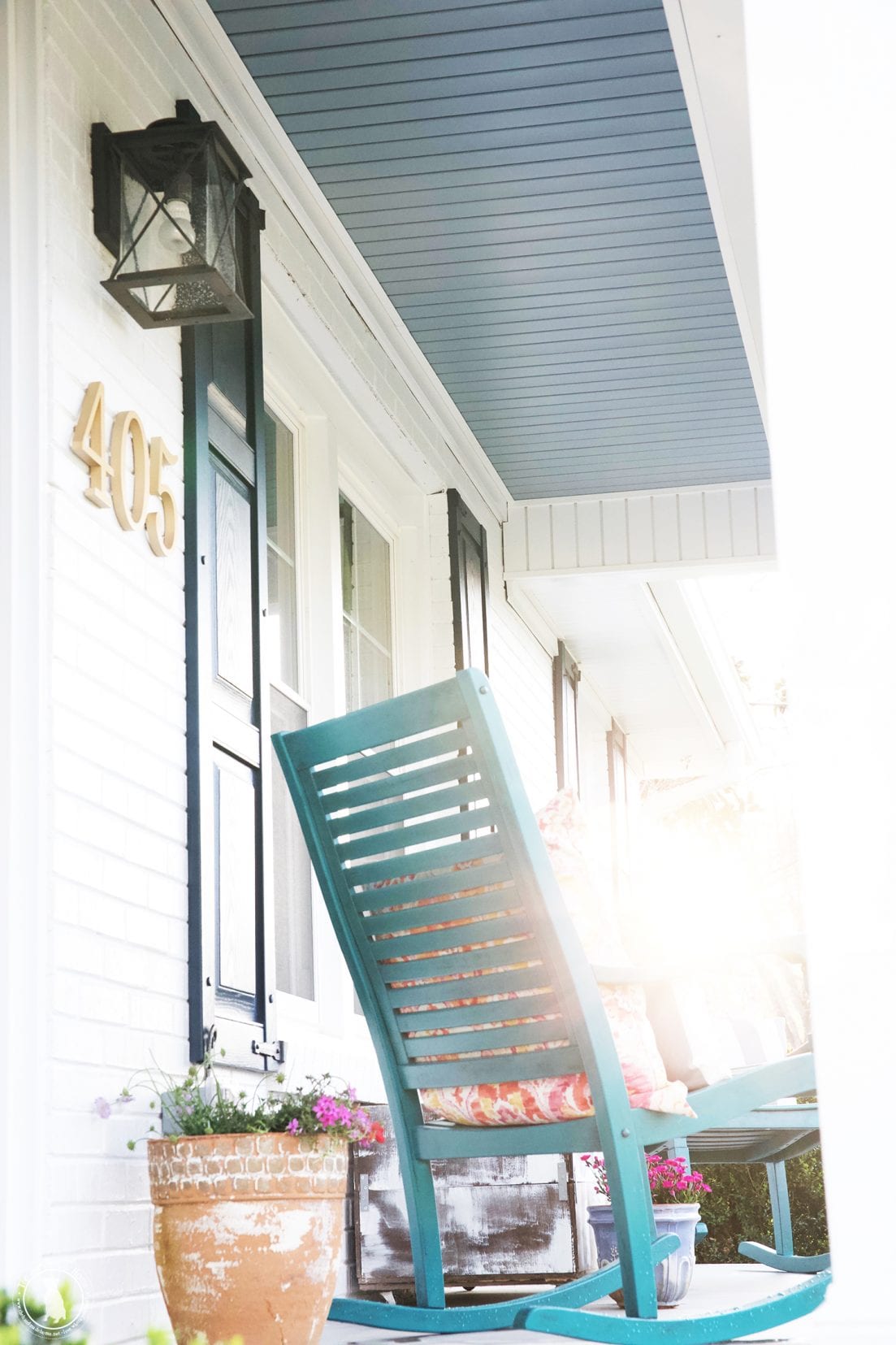 porch makeover lighting