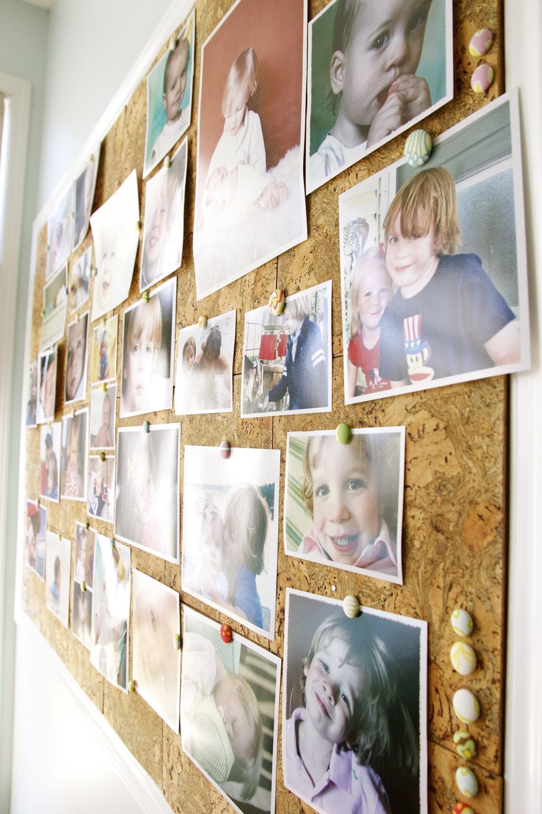 make your own photo corkboard