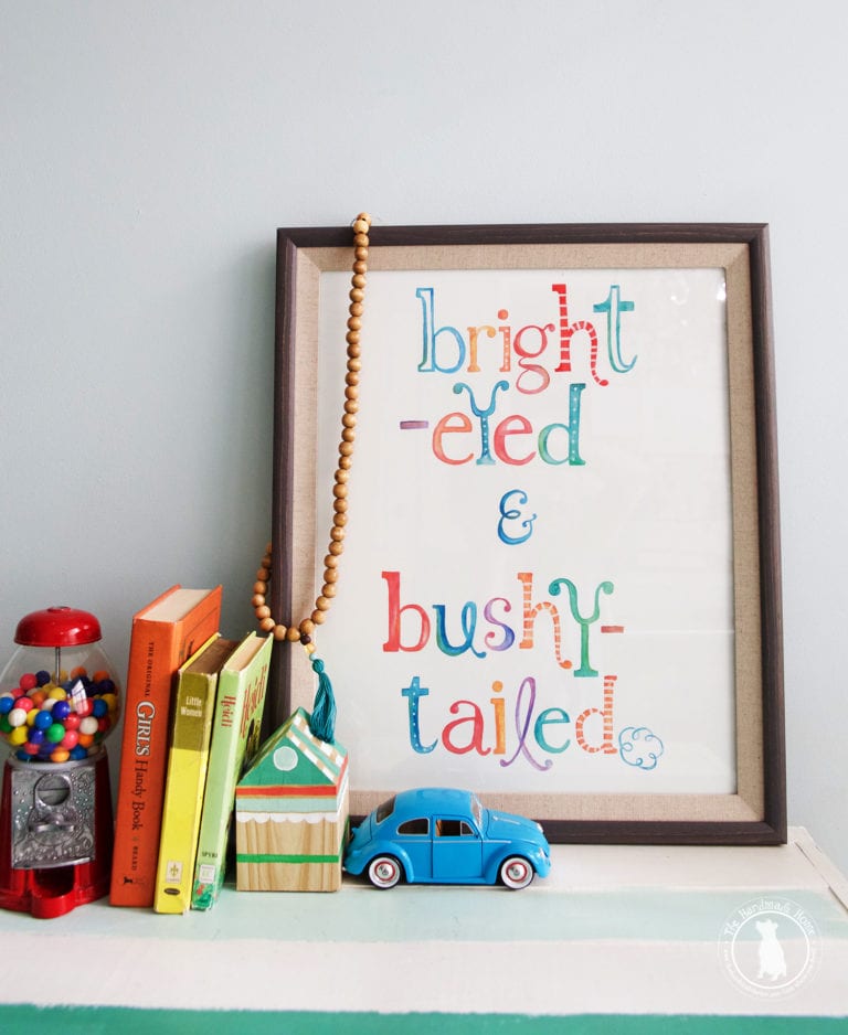 free art: bright eyed and bushy tailed