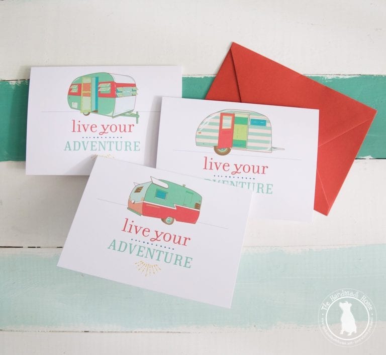 vintage camper free stationery {live your adventure}