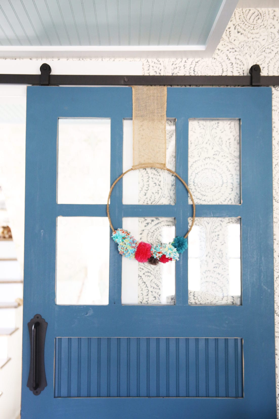pom pom wreath