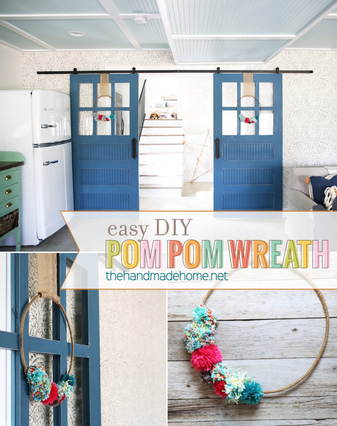 pom pom wreath